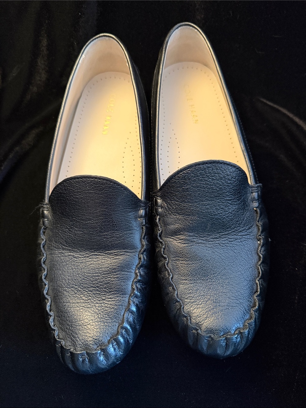 Cole Haan Black Leather Moccasin Flats- 11 - Maybe Evelyn